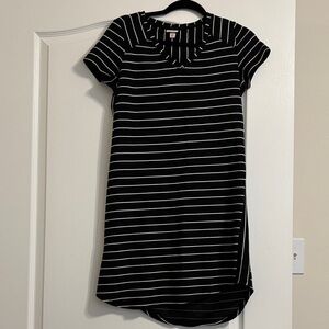 Merona Black and White Striped Mini Dress